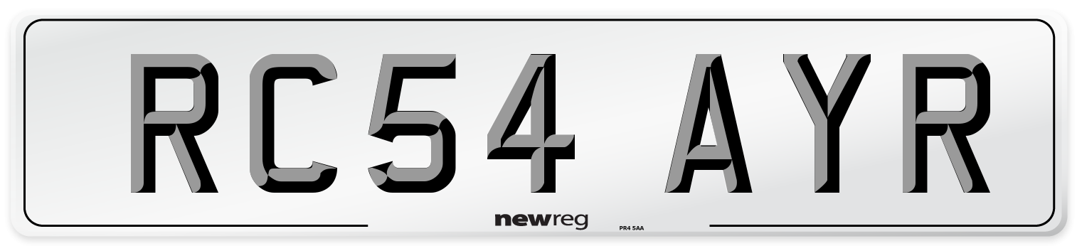 RC54 AYR Number Plate from New Reg
